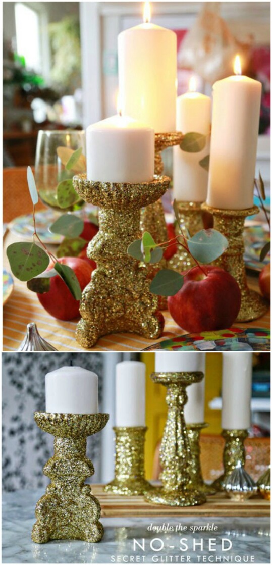 diy candle holders for christmas
