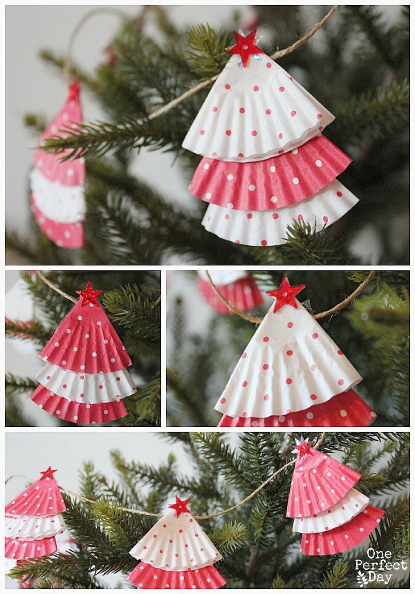 christmas decoration ideas - cupcake liner garland