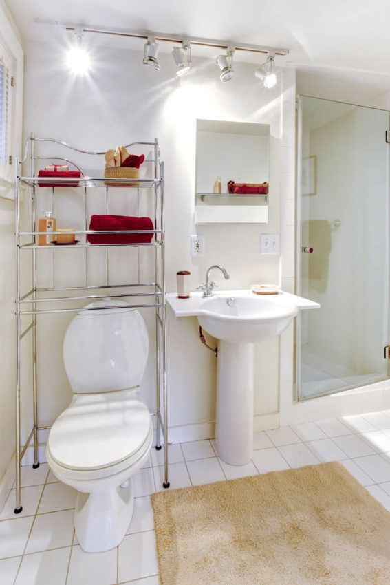 21 Genius Over The Toilet Storage Ideas, Over The Toilet Shelving System