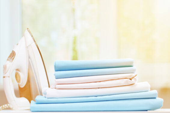 Folded and ironed bedsheets