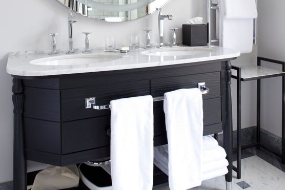 dark brown ebony bathroom vanity