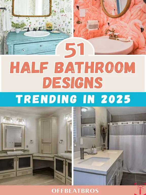 51 Cool Half Bathroom Ideas and Designs