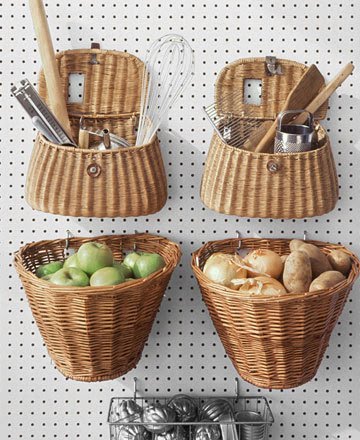 Pegboard to organize potatoes