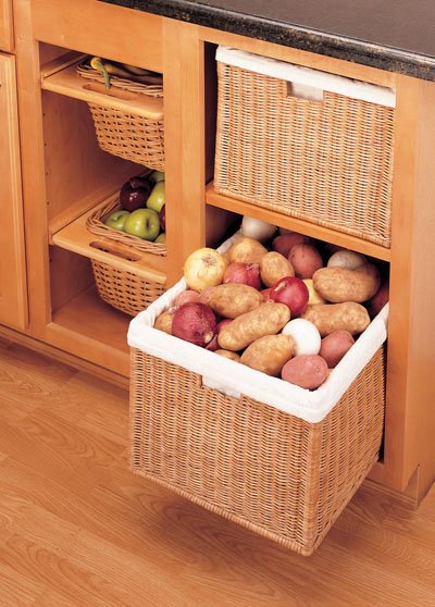 Rattan Baskets to Organize Vegetables
