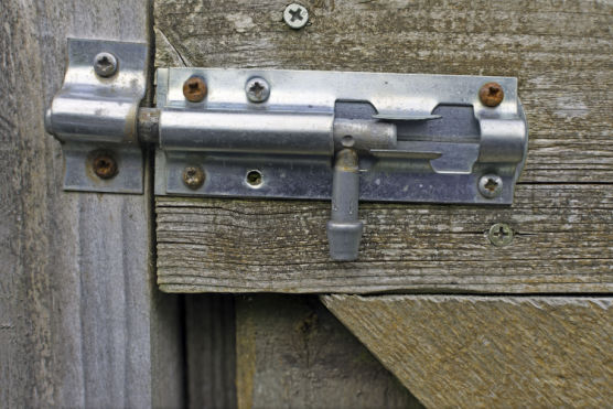 Fastened Barrel bolt lock