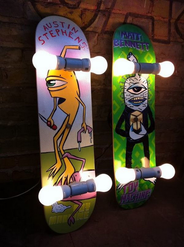 Skateboard Lights - 31 best man cave ideas
