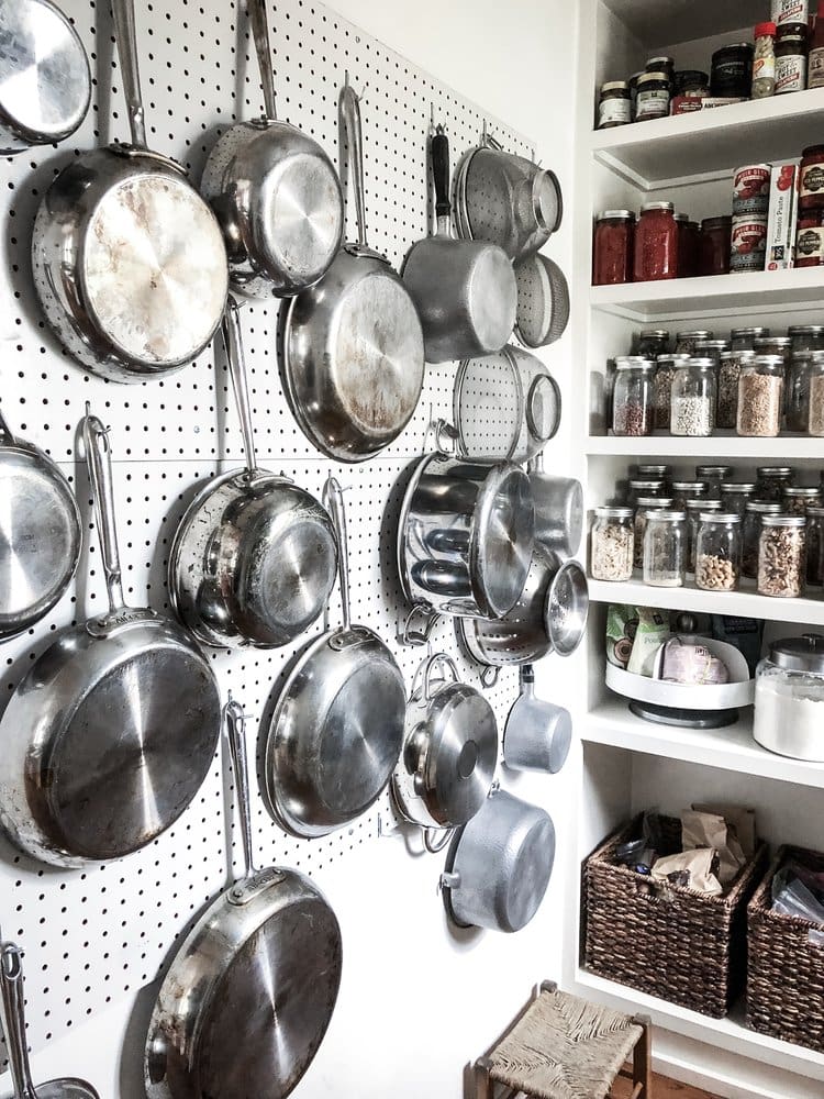 Hang the bulky utensils - 31 walk-in pantry organisation ideas for a mess free space