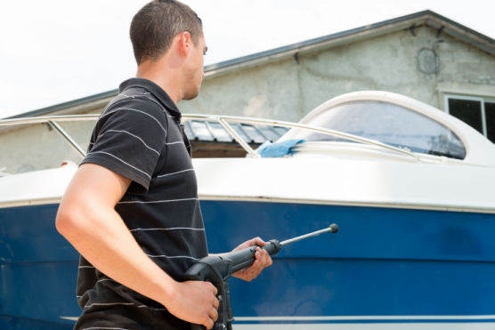 boat hull basic cleaning