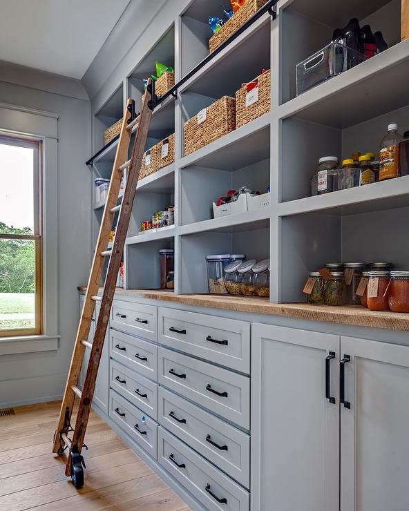 Pantry ladder - 31 walk-in pantry organisation ideas for a mess free space