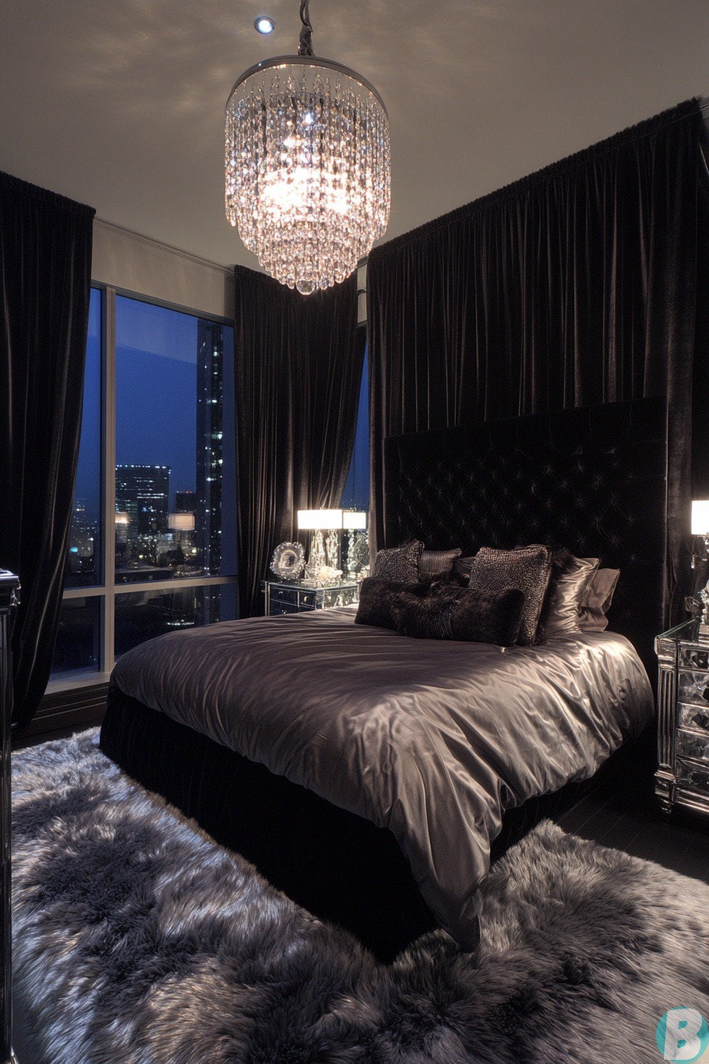 Black Boudoir Bedroom Ideas